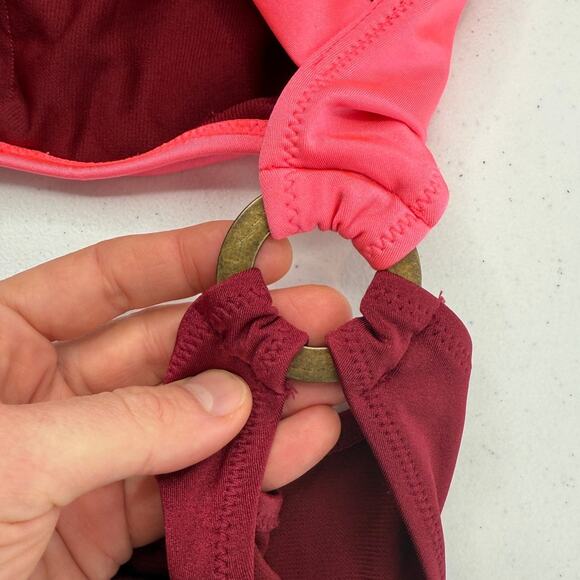 NWT Ashley Graham x Swimsuits for All One Piece Cut Out Open Back Pink Size 8 - Picture 7 of 13